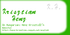 krisztian henz business card